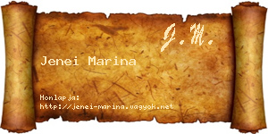 Jenei Marina névjegykártya